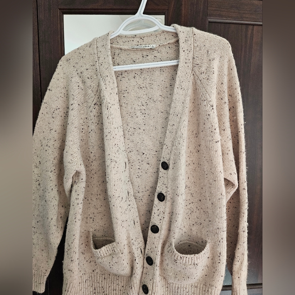 Women's Cream Cardigan Sweater